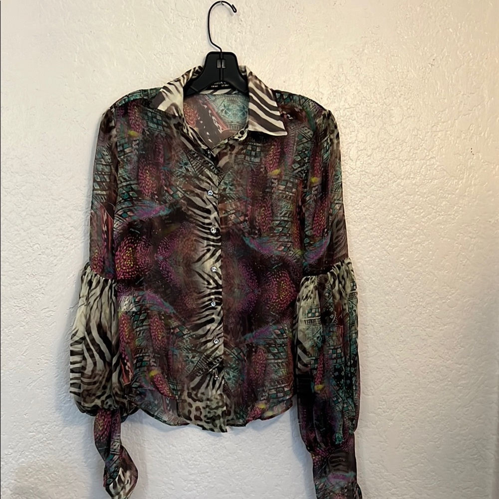 Vanita Rosa Multicolor Sheer Women's Top